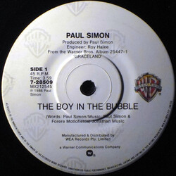 Paul Simon The Boy In The Bubble USED VINYL 7INCH SINGLE 45 RPM