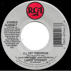 Larry Stewart I'll Cry Tomorrow USED VINYL 7INCH 45 RPM SINGLE
