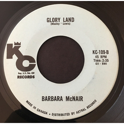 Barbara McNair / The Sammy Lowe Orchestra Glory Land / Cross Over The Bridge Vinyl 7" USED
