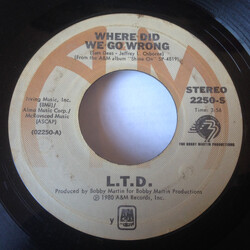 L.T.D. Where Did We Go Wrong USED VINYL 7INCH 45 RPM