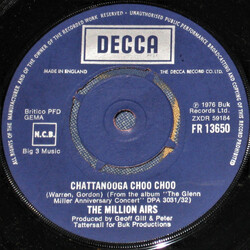 The New Million Airs Orchestra Chattanooga Choo Choo USED VINYL 7INCH 45 RPM SINGLE
