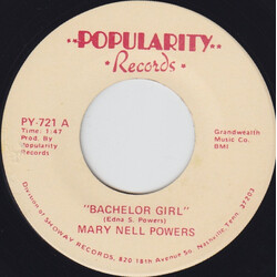 Mary Nell Powers Bachelor Girl / Come Buy My Flowers USED VINYL 7INCH 45 RPM