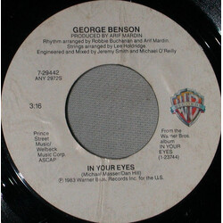 George Benson In Your Eyes / Never Too Far To Fall USED VINYL 7INCH 45 RPM SINGLE STYRENE STEREO
