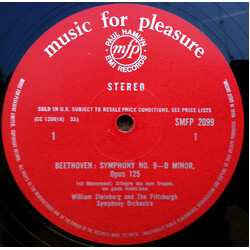 Ludwig van Beethoven / The Pittsburgh Symphony Orchestra / William Steinberg Symphony Nos. 9 In D Minor Vinyl LP USED