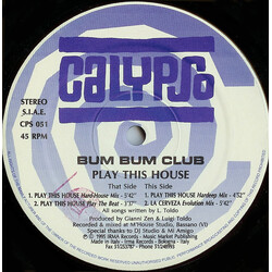 Bum Bum Club Play This House USED VINYL 12INCH 45 RPM