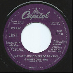Natalie Cole / Peabo Bryson Gimme Sometime USED VINYL 7INCH 45 RPM STEREO