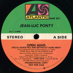 Jean-Luc Ponty Open Mind Vinyl 12" USED