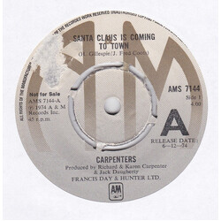 Carpenters Santa Claus Is Coming To Town USED VINYL 7INCH 45 RPM PROMO