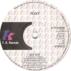 Foxy Get Off Vinyl 7" USED