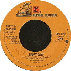 Pratt & McClain / Brotherlove Happy Days USED VINYL 7INCH 45 RPM SINGLE STYRENE