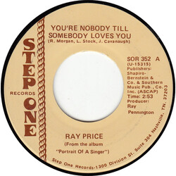 Ray Price You 're Nobody Till Somebody Loves You USED VINYL 7INCH 45 RPM SINGLE