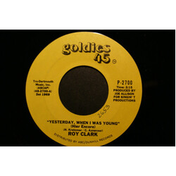 Roy Clark Yesterday, When I Was Young / September Song USED VINYL 7INCH 45 RPM REISSUE