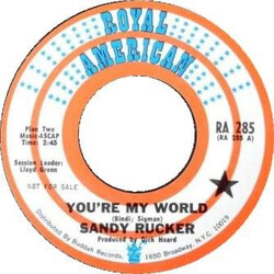 Sandy Rucker You're My World / When Your # 2 USED VINYL 7INCH 45 RPM SINGLE PROMO