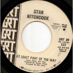 Stan Hitchcock At Least Part Of The Way / The Shadow Of Your Smile USED VINYL 7INCH 45 RPM SINGLE PROMO