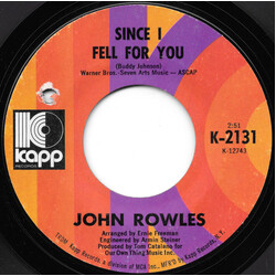 John Rowles Since I Fell For You USED VINYL 7INCH SINGLE