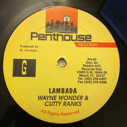 Wayne Wonder / Cutty Ranks Lambada USED VINYL 12INCH 45 RPM SINGLE