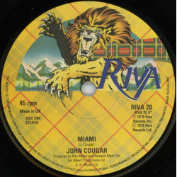 John Cougar Mellencamp Miami USED VINYL 7INCH 45 RPM