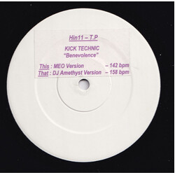 Kick Technic Benevolence USED VINYL 12INCH TEST PRESSING WHITE LABEL