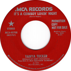 Tanya Tucker It's A Cowboy Lovin' Night USED VINYL 7INCH 45 RPM SINGLE PROMO