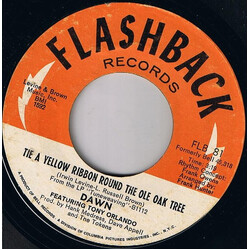 Dawn (5) / Tony Orlando Tie A Yellow Ribbon Round The Ole Oak Tree / Say, Has Anybody Seen My Sweet Gypsy Rose USED VINYL 7INCH 45 RPM REISSUE STYRENE