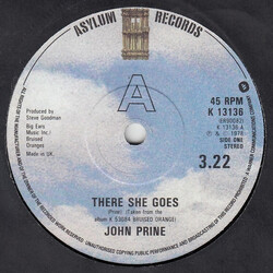 John Prine There She Goes USED VINYL 7INCH 45 RPM SINGLE