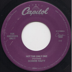 Bonnie Raitt Not The Only One / All At Once USED VINYL 7INCH 45 RPM SINGLE JUKEBOX STEREO