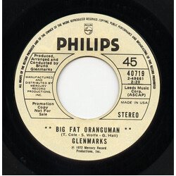 Glenmarks Big Fat Oranguman USED VINYL 7INCH 45 RPM SINGLE PROMO STEREO