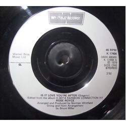 Rose Royce Is It Love Your After USED VINYL 7INCH 45 RPM SINGLE