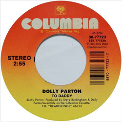 Dolly Parton To Daddy USED VINYL 7INCH 45 RPM SINGLE