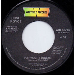 Rose Royce Pop Your Fingers / I Wonder Where You Are Tonight USED VINYL 7INCH 45 RPM