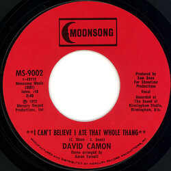 David Camon I Can't Believe I Ate That Whole Thang USED VINYL 7INCH 45 RPM SINGLE STYRENE