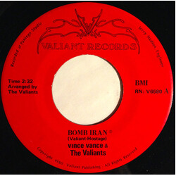 Vince Vance & The Valiants Bomb Iran USED VINYL 7INCH 45 RPM