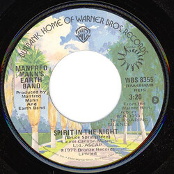 Manfred Mann's Earth Band Spirit In The Night USED VINYL 7INCH 45 RPM SINGLE