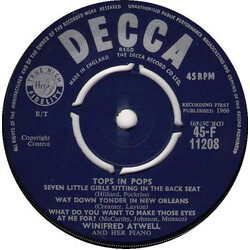 Winifred Atwell Tops In Pops USED VINYL 7INCH 45 RPM