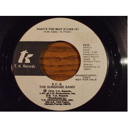 KC & The Sunshine Band That's The Way (I Like It) USED VINYL 7INCH 45 RPM SINGLE PROMO