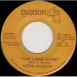 Vern Gosdin Too Long Gone / She's Just A Place To Fall USED VINYL 7INCH 45 RPM