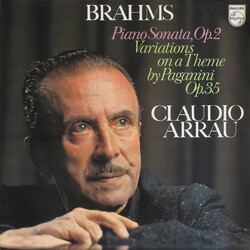 Johannes Brahms / Claudio Arrau Piano Sonata, Op.2 / Variations On A Theme By Paganini Op.35 Vinyl LP USED