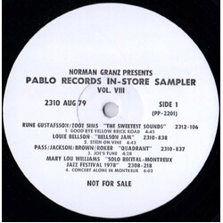 Various Pablo Records In-Store Sampler Vol. VIII Vinyl LP USED