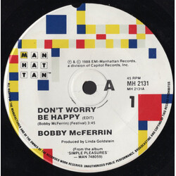 Bobby McFerrin Don't Worry, Be Happy USED VINYL 7INCH 45 RPM SINGLE