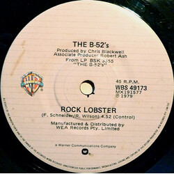 The B-52's Rock Lobster USED VINYL 7INCH 45 RPM SINGLE