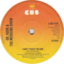 Dr. Hook & The Medicine Show I Can't Touch The Sun USED VINYL 7INCH 45 RPM