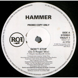 MC Hammer Don't Stop USED VINYL 12INCH PROMO
