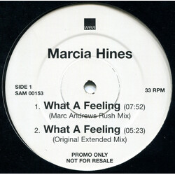 Marcia Hines What A Feeling USED VINYL 12INCH PROMO 33 S RPM