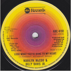 Marilyn McCoo & Billy Davis Jr. Look What You've Done To My Heart USED VINYL 7INCH SINGLE