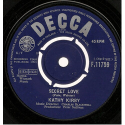 Kathy Kirby Secret Love USED VINYL 7INCH 45 RPM SINGLE