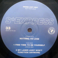 S'Express Nothing To Lose USED VINYL 12INCH PROMO LIMITED EDITION