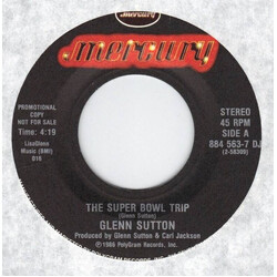 Glenn Sutton The Super Bowl Trip USED VINYL 7INCH 45 RPM SINGLE PROMO STEREO