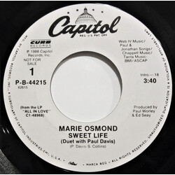 Marie Osmond / Paul Davis (3) Sweet Life USED VINYL 7INCH 45 RPM SINGLE PROMO