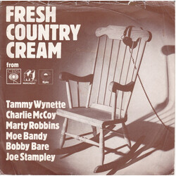 Bobby Bare / Moe Bandy / Tammy Wynette / Marty Robbins / Charlie McCoy / Joe Stampley Fresh Country Cream USED VINYL 7INCH 33 S RPM EP PROMO SAMPLER