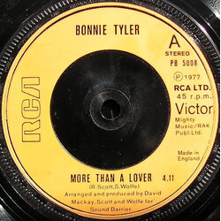 Bonnie Tyler More Than A Lover USED VINYL 7INCH 45 RPM SINGLE STEREO